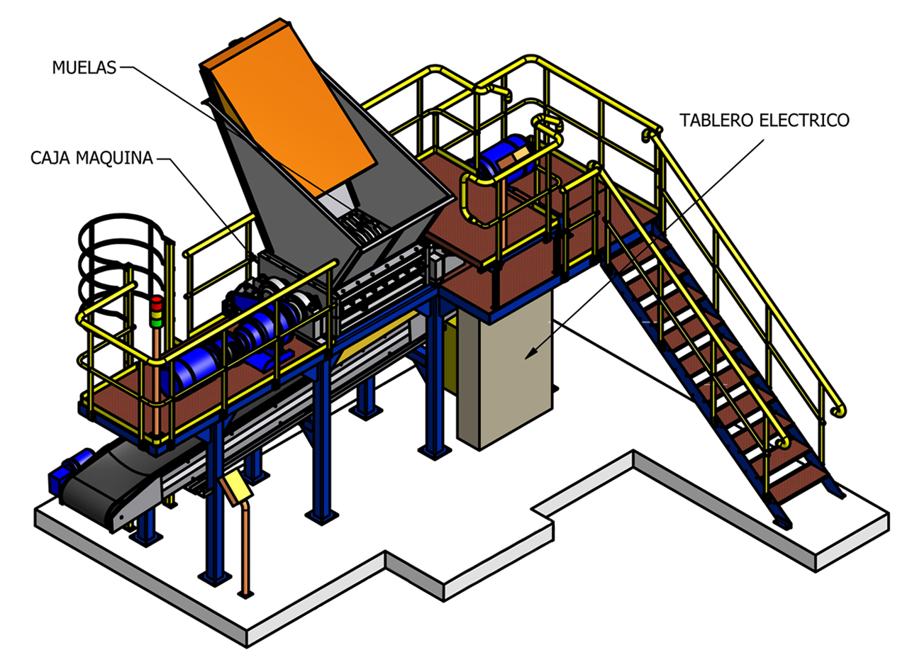Vista triturador modular